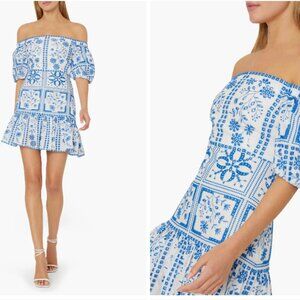 MILLY Cotton Otilia Eyelet Tile Dress SIZE: 0